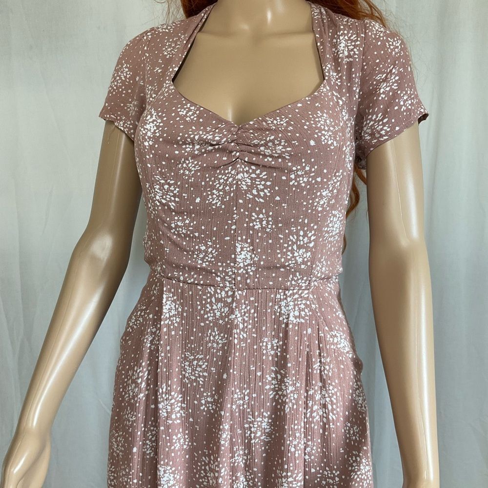 Urban Outfitters KerriAnn Boho Wide Leg Jumpsuit Pink Print Small - Picture 7 of 9